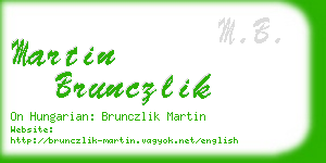 martin brunczlik business card